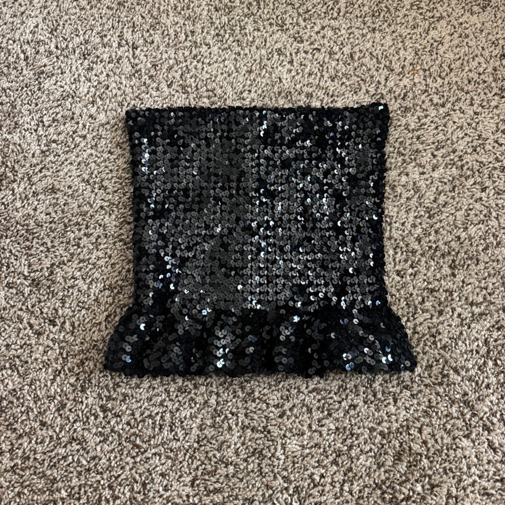 Allen B. by Allen Schwartz Black Sequin Tube top